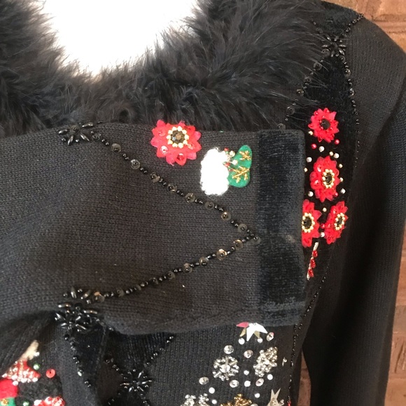 Jack B Quick Holiday Sweater Embellished Christmas - Picture 2 of 8